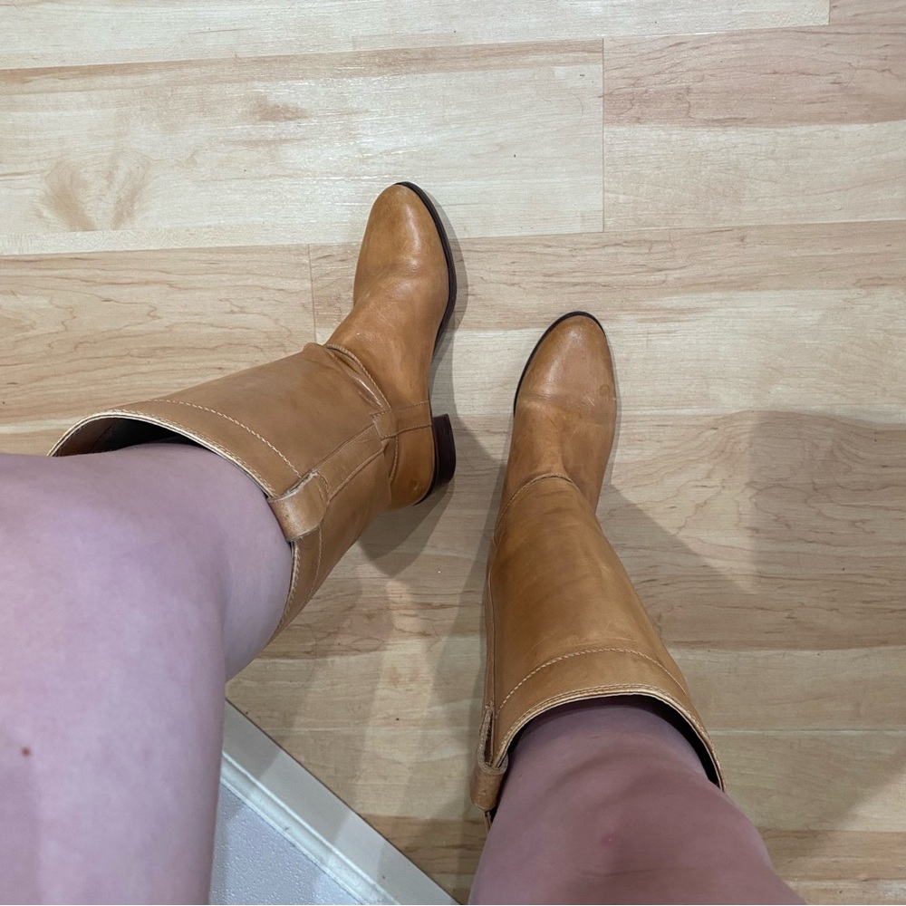 Vintage Tan Campus Boots (8) - Picture 5 of 11